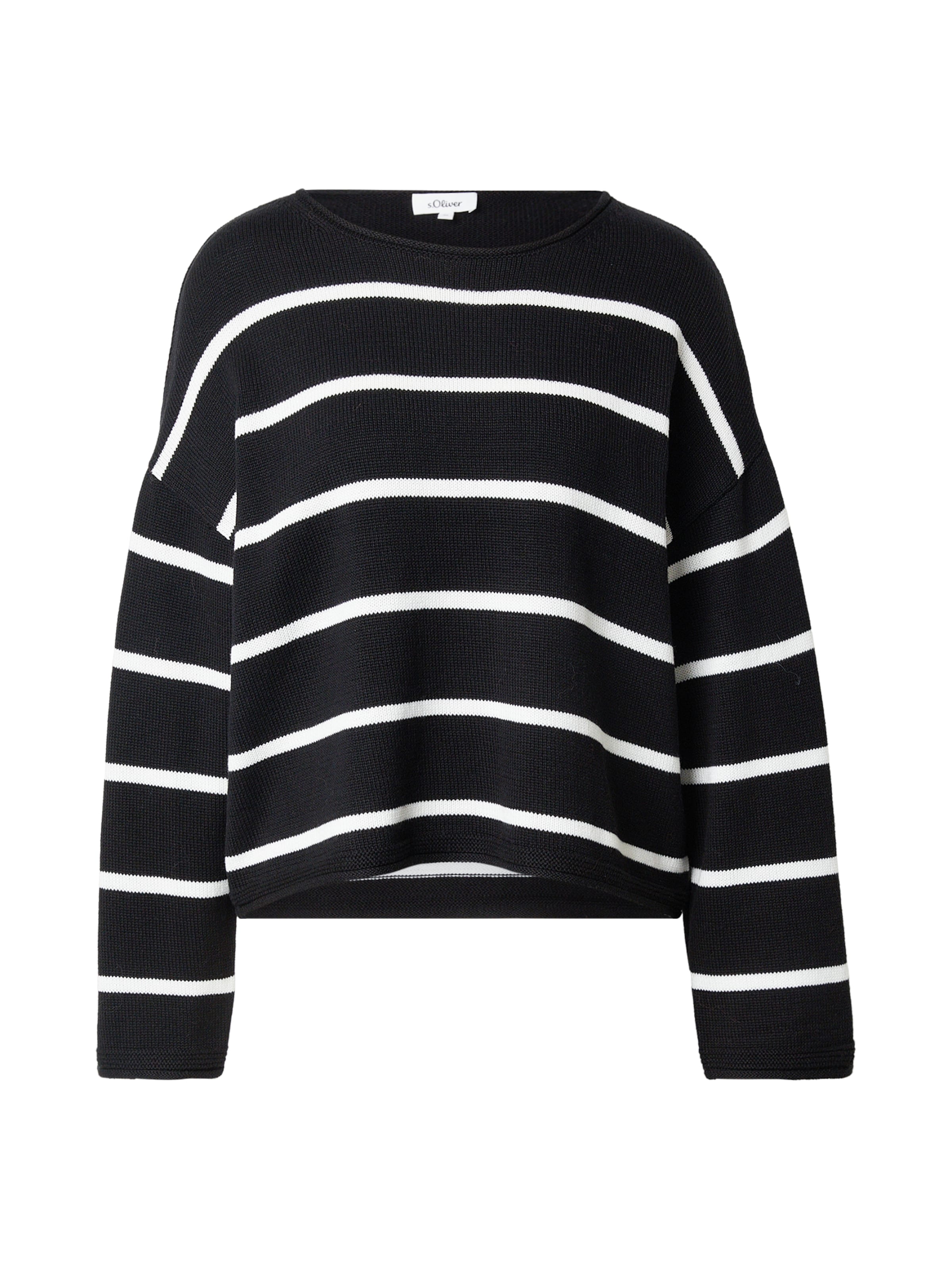 s.Oliver Oversized sweater in Black: front
