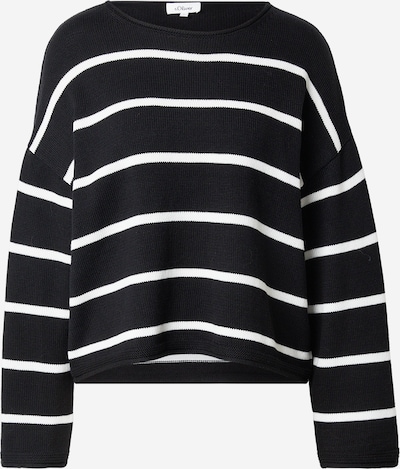 s.Oliver Široki pulover u crna / bijela, Pregled proizvoda