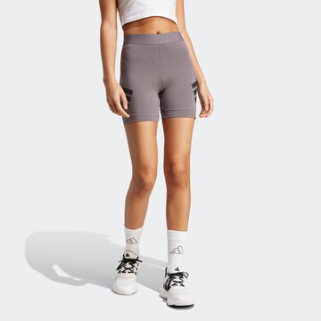 ADIDAS SPORTSWEAR Skinny Sportovní kalhoty – šedá: přední strana