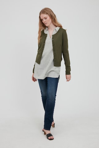 Fransa Knit Cardigan in Green