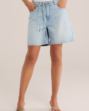 WE Fashion Wide leg Jeans in Blauw: voorkant