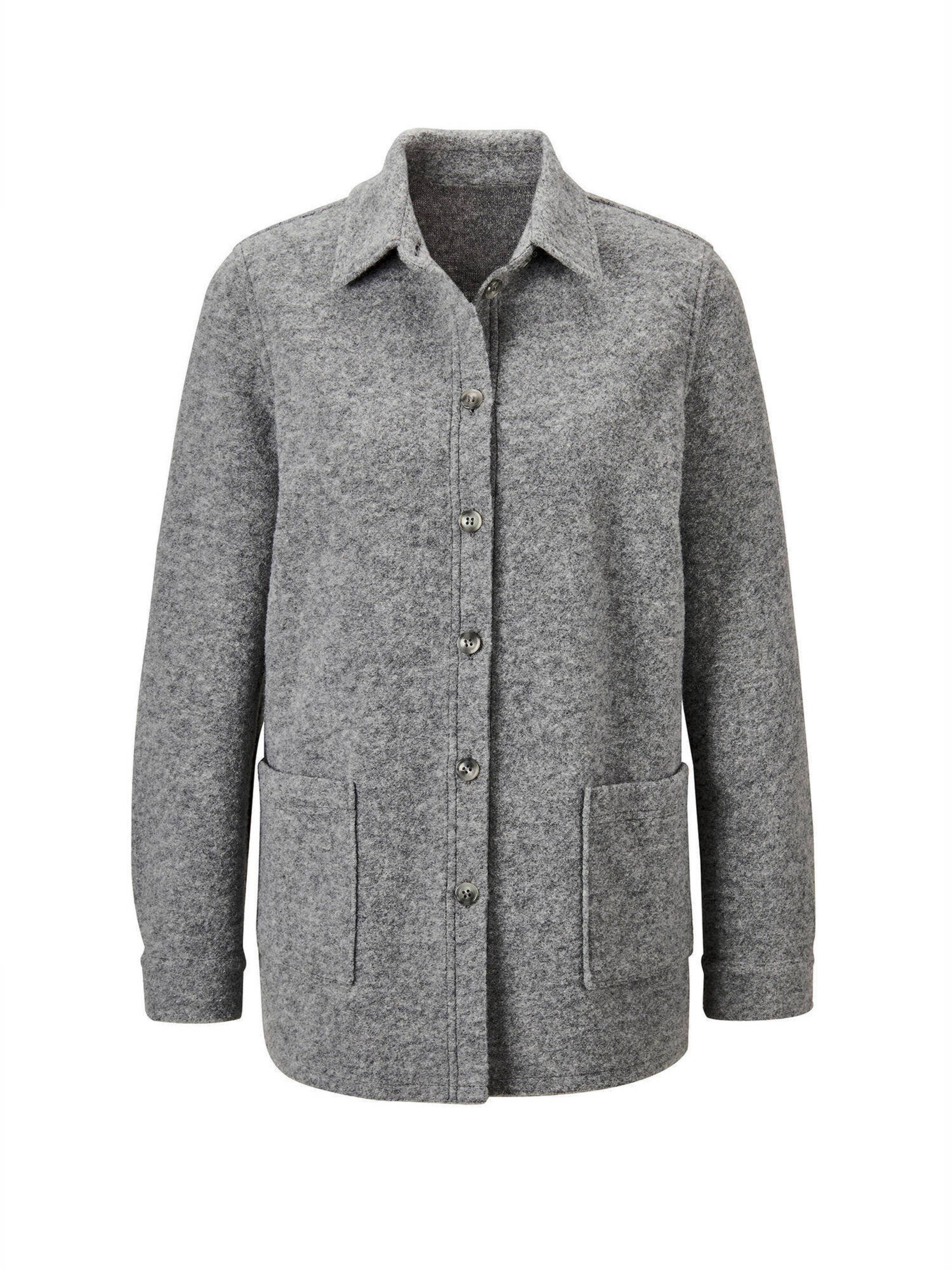 Goldner Sweatvest in Grijs: voorkant