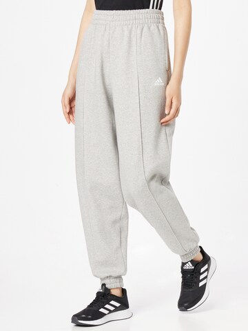 ADIDAS SPORTSWEAR Tapered Workout Pants in Grey: front