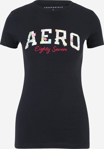 T-shirt 'JUN AERO' AÉROPOSTALE en noir : devant