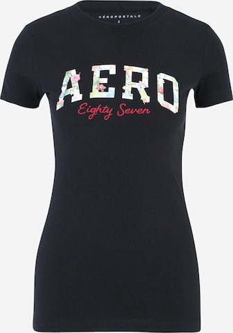 AÉROPOSTALE - Camiseta 'JUN AERO' en negro: frente