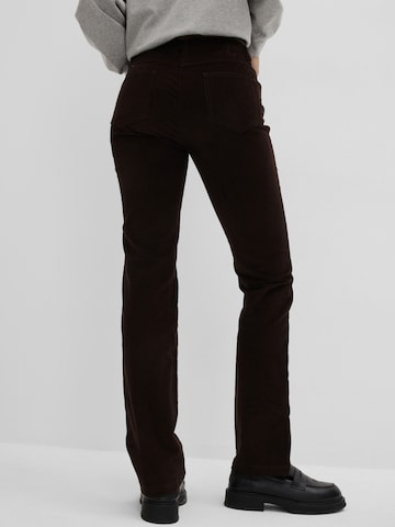 bonprix Slimfit Kalhoty – hnědá
