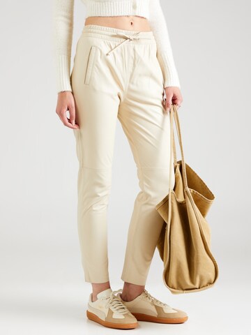 OAKWOOD Slim fit Trousers 'Gift' in Beige: front