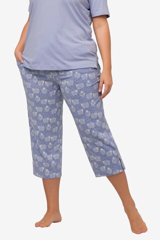 Ulla Popken Pyjamabroek in Blauw: voorkant