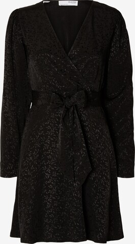 Robe 'CELESTE' SELECTED FEMME en noir : devant