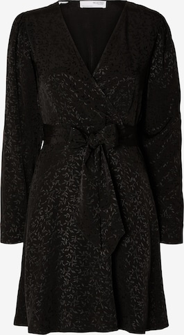 Robe 'CELESTE' SELECTED FEMME en noir : devant