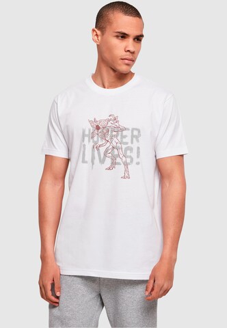 ABSOLUTE CULT T-Shirt 'Stranger Things - Hoppers Live' in Weiß: Vorderseite