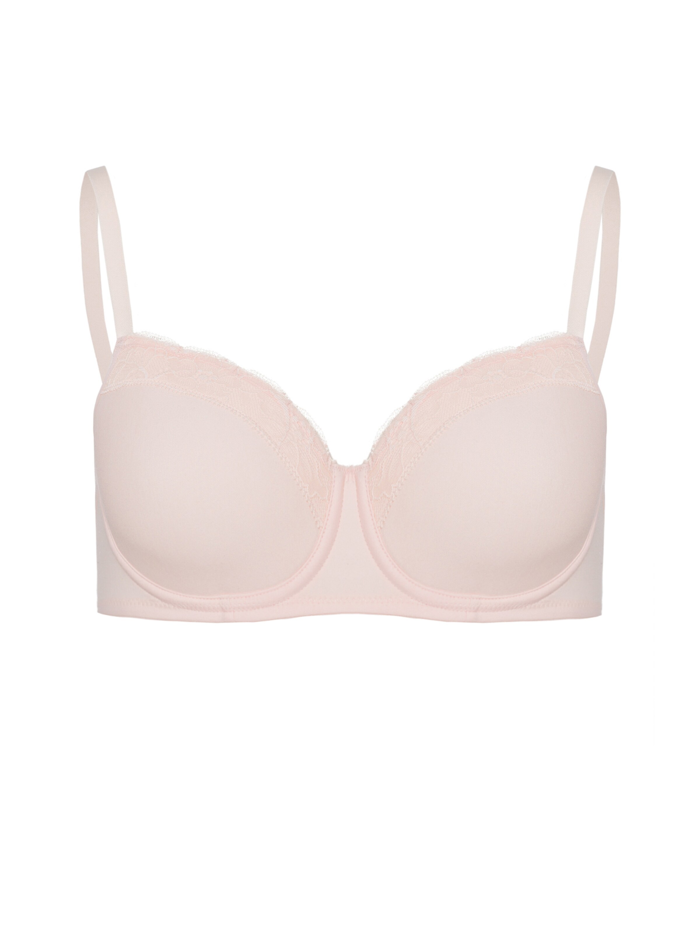 Hanro - Soutien de tecido Soutien 'Cotton Lace' em rosa: frente