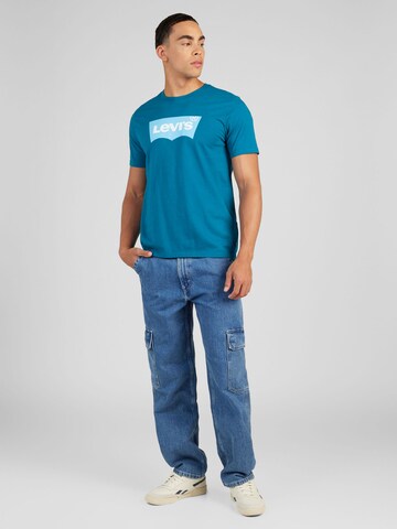 LEVI'S ® - Regular Camisa 'Graphic Crewneck Tee' em azul