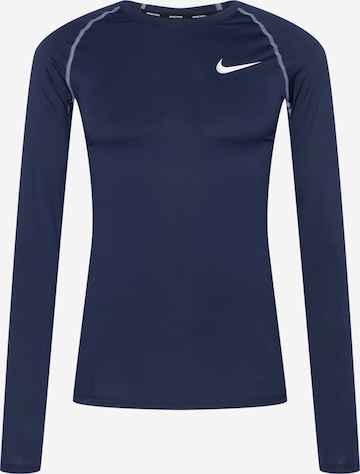 NIKE Regular fit Functioneel shirt in Blauw: voorkant