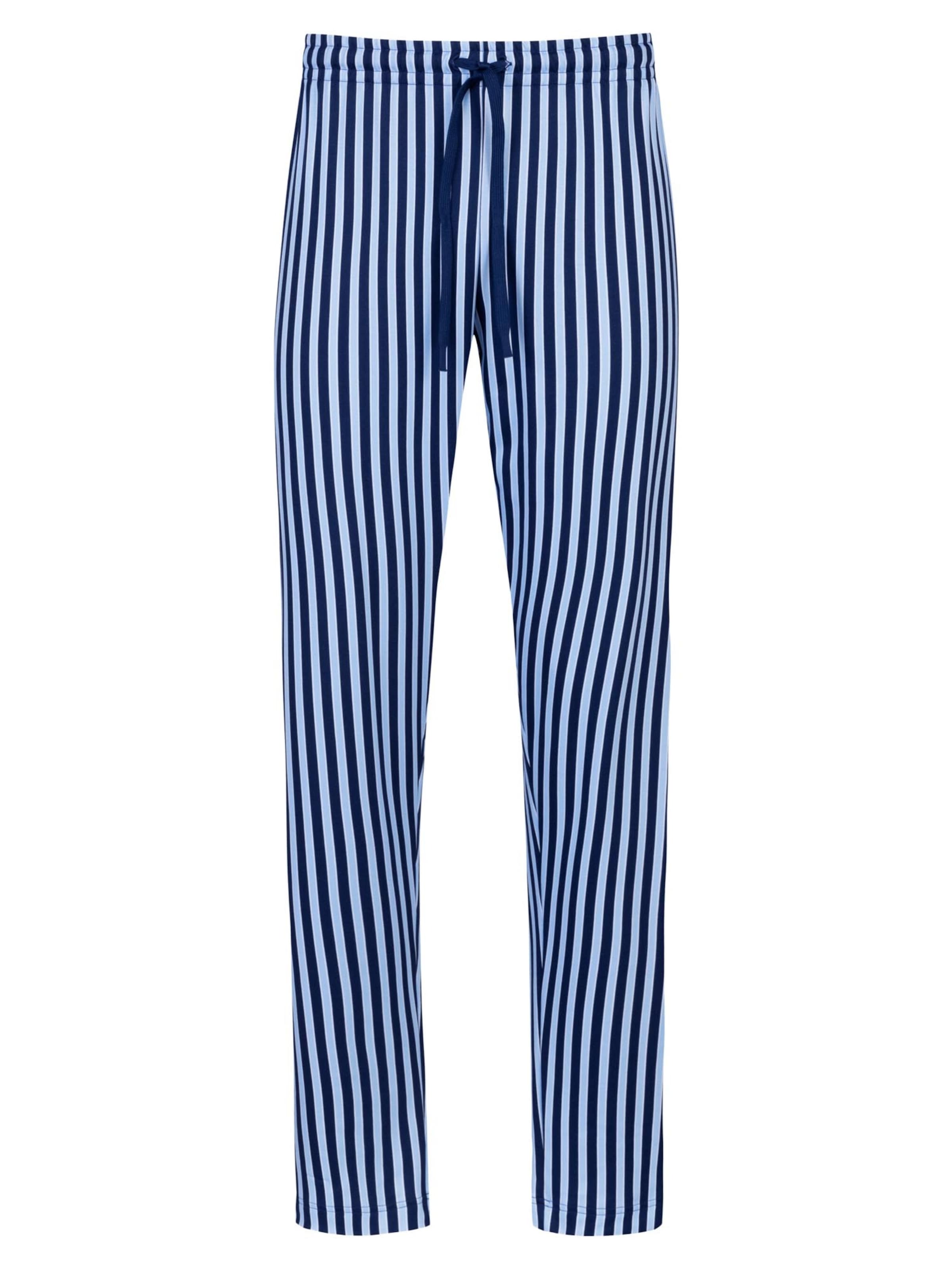 Mey Pyjamabroek 'Graphic Stripes' in Blauw: voorkant