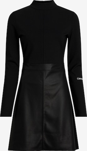 Rochie de la Calvin Klein Jeans Curve pe negru: față