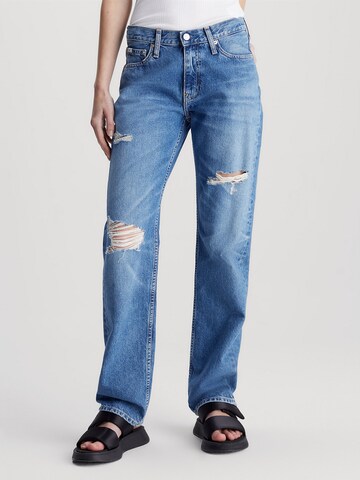 Calvin Klein Jeans Regular Jeans in Blauw: voorkant