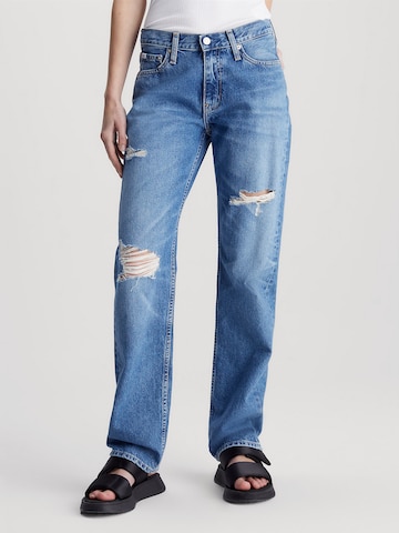 Calvin Klein Jeans Regular Jeans in Blauw: voorkant