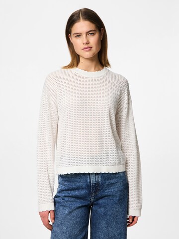 PIECES Pullover 'PCSCOUT' i hvid: forside