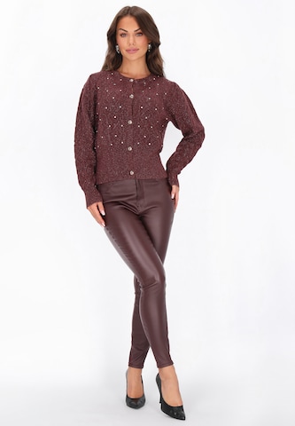 faina - Casaco de malha em vermelho