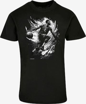 F4NT4STIC Shirt 'Basketball' in Schwarz: Vorderseite