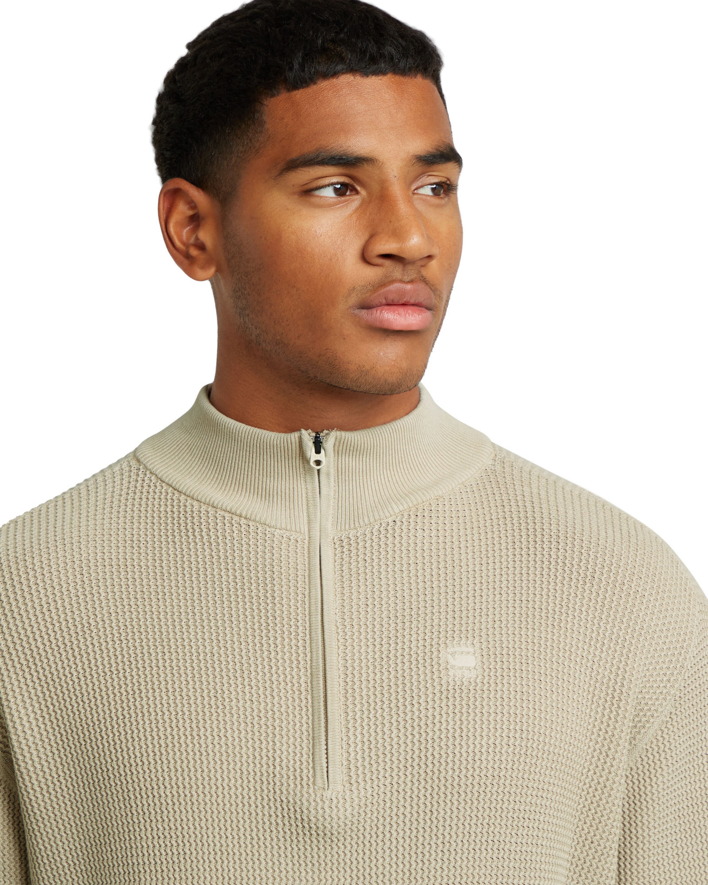 G-STAR Trui 'Skipper Serrated' in Beige