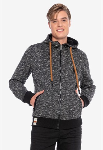 CIPO & BAXX Sweatjacke in Schwarz: predná strana