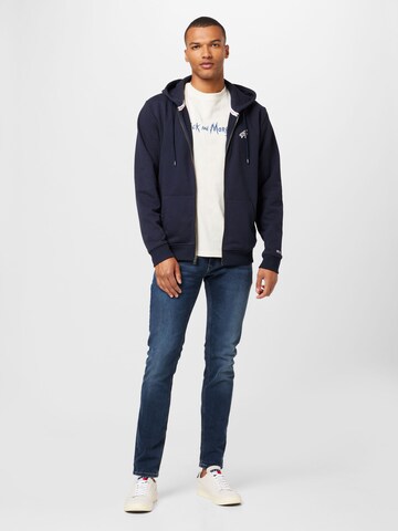 Tommy Jeans Sweatjacka i blå