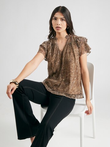 Chemisier Molly BRACKEN en marron : devant