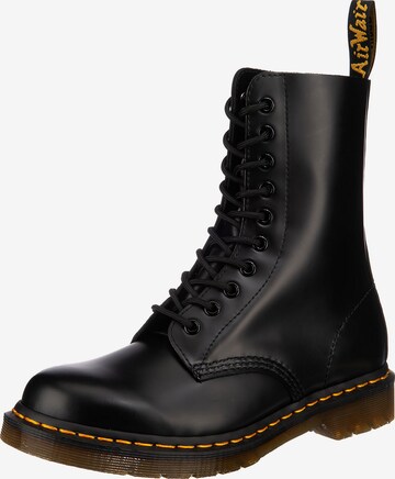 Stivale stringato di Dr. Martens in nero: frontale