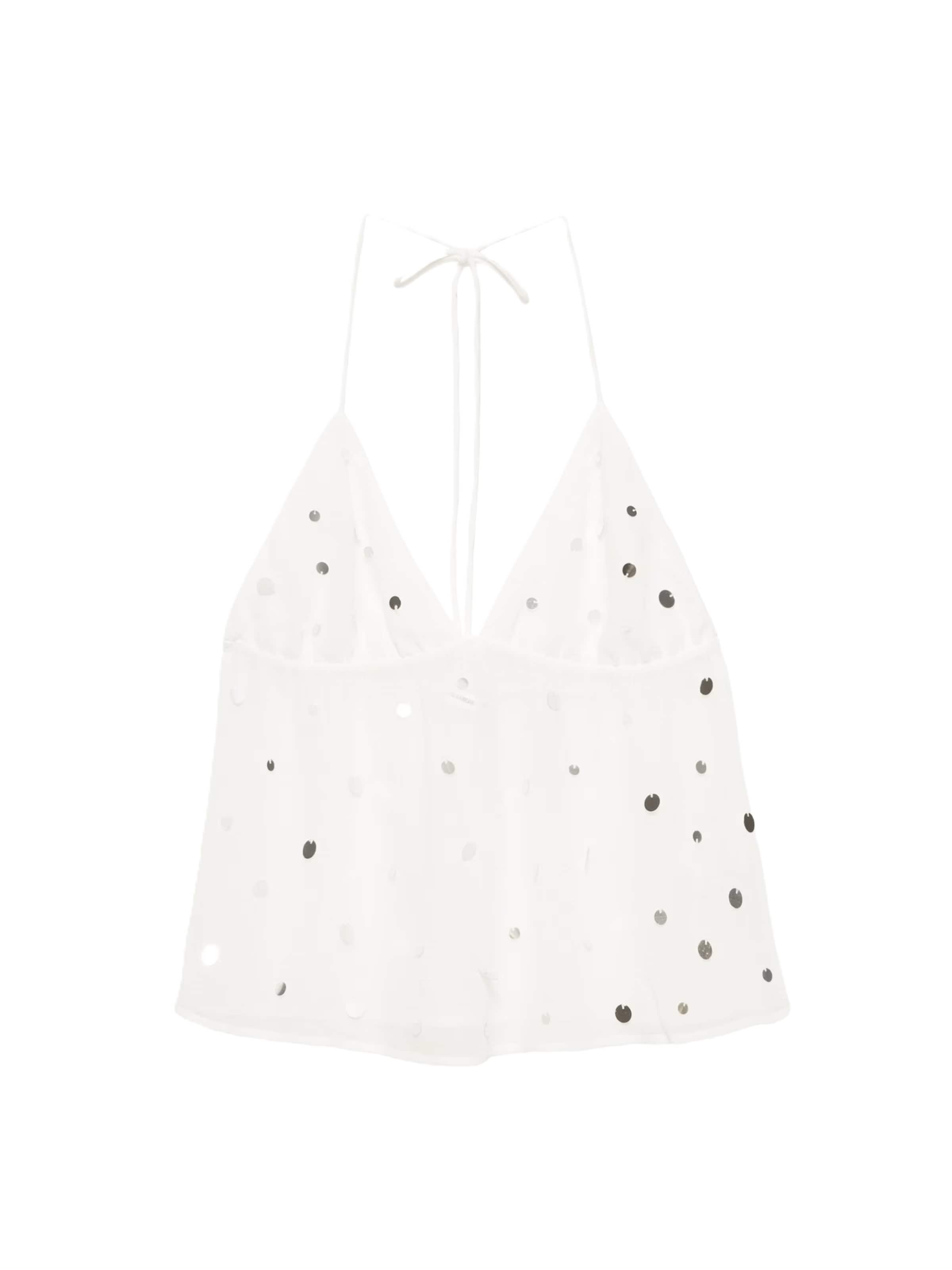 Pull&Bear Top | bela barva: sprednja stran