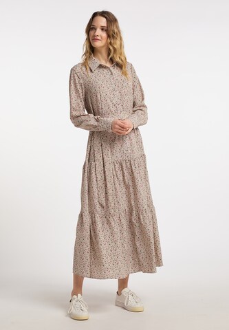 DreiMaster Vintage Платье-рубашка в Бежевый: спереди