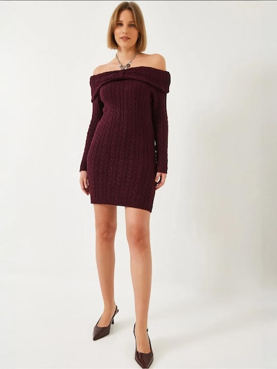 Bianco Lucci Strickkleid 'Strickkleider'‌‌‌‌‌‌‌ in S-M in burgunder, Produktansicht