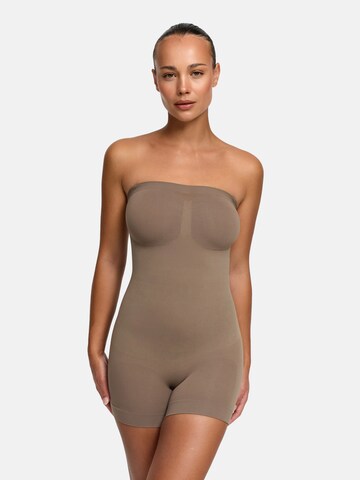 cfab (formerly creamy fabrics) - Body moldeador 'Trägerloser Bodysuit Sculpting Shapewear mit Shorts' en gris