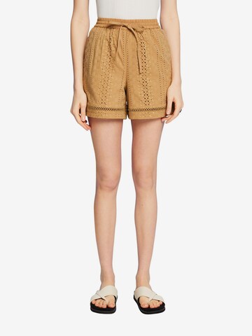 ESPRIT Loosefit Broek in Beige: voorkant