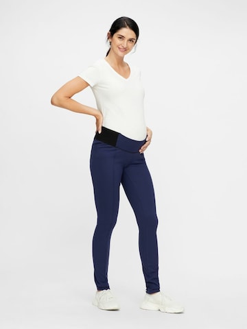 MAMALICIOUS Skinny Leggings 'REYNA' in Blau