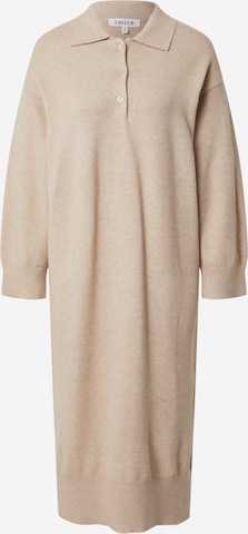 EDITED Knitted dress 'Dorothea' in Beige: front