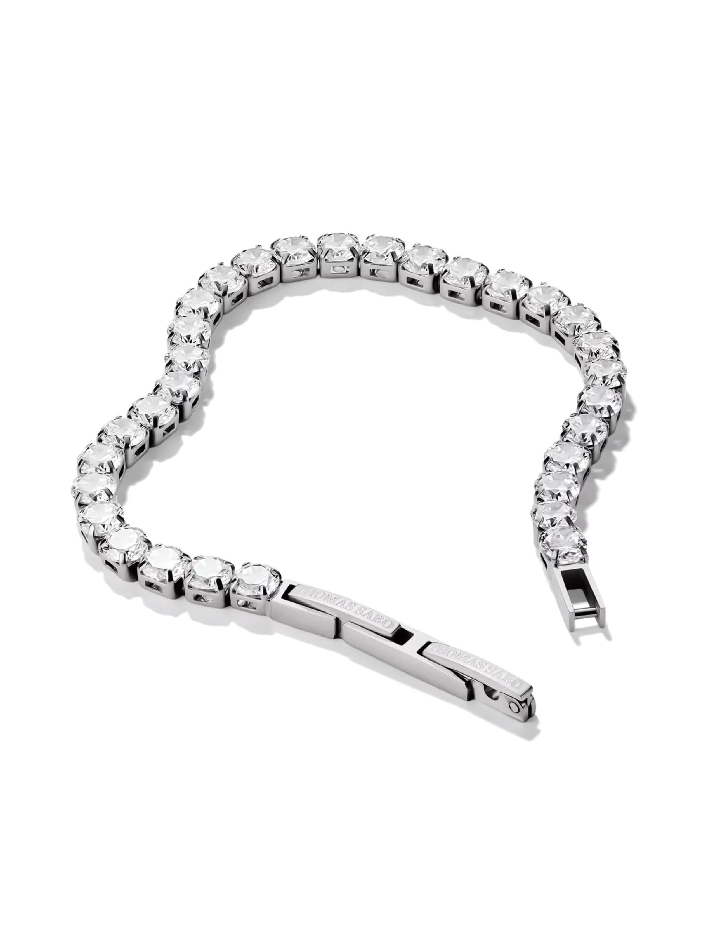 Bracelet 'Tennisarmband aus Edelstahl mit weißen Zirkonia' Thomas Sabo en argent