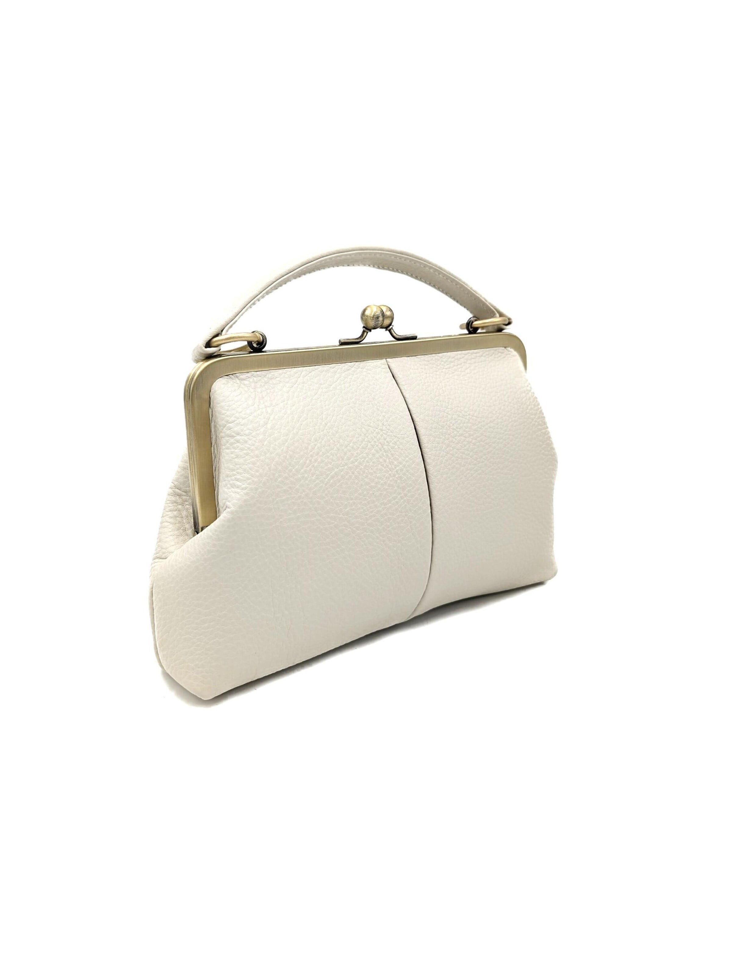 Borsa a mano 'Kleine Olive – Leder Handtasche & Umhängetasche' di Taschenkinder in beige