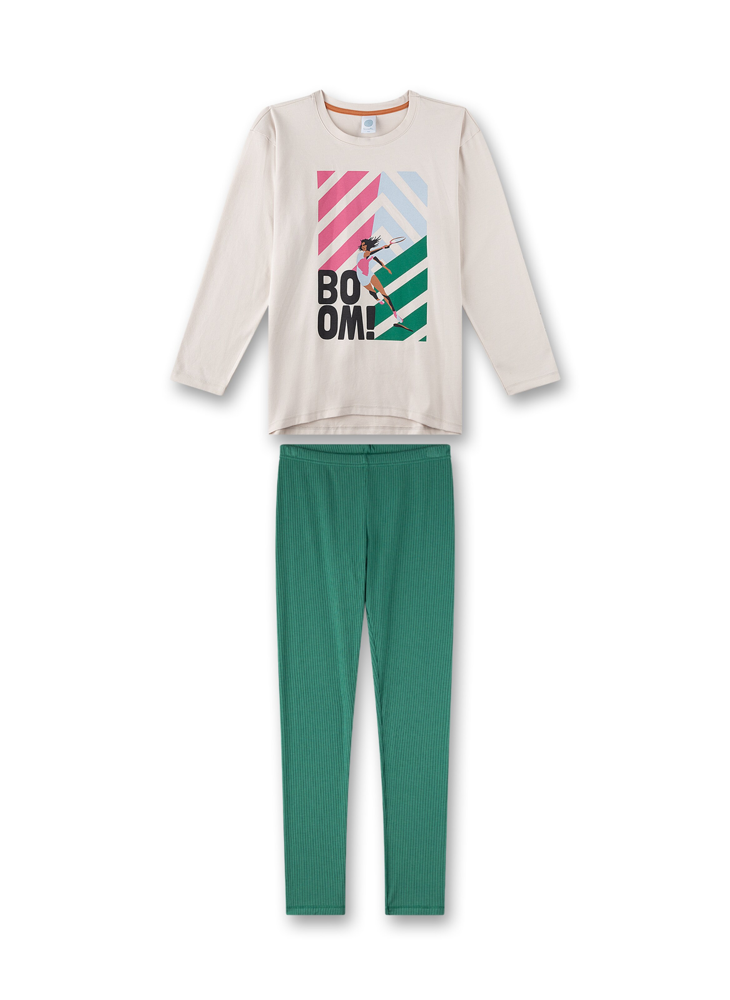 Sanetta Schlafanzug in Beige: Vorderseite