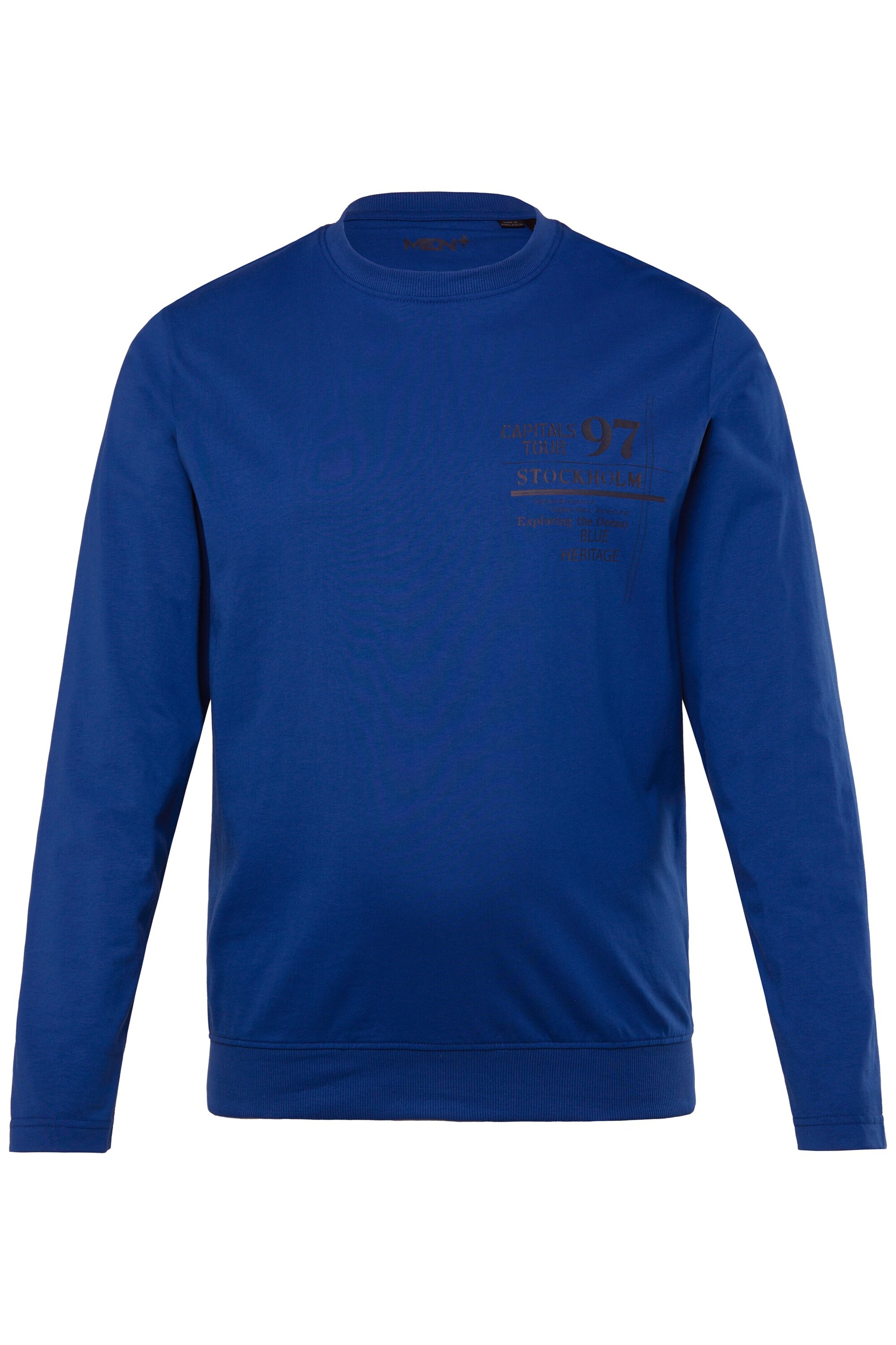 Men Plus Shirt in Blau: Vorderseite