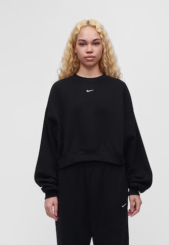 Nike SportswearSweater majica - crna boja: prednji dio