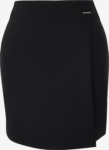 TrendyolSuknja - crna boja: prednji dio