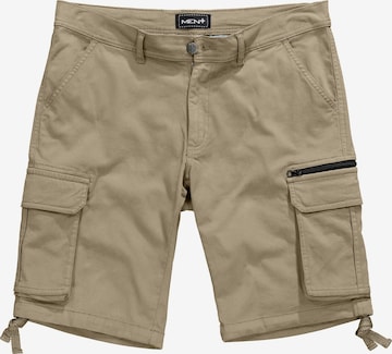 Men Plus Cargo Pants in Beige: front