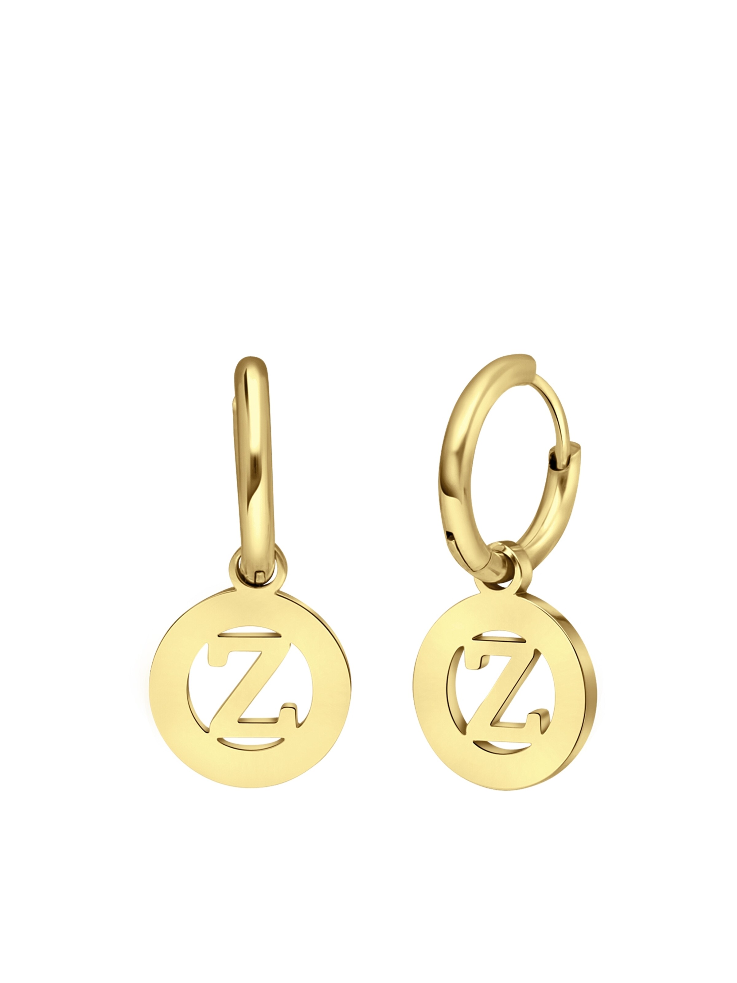 Boucles d'oreilles Lucardi en or : devant