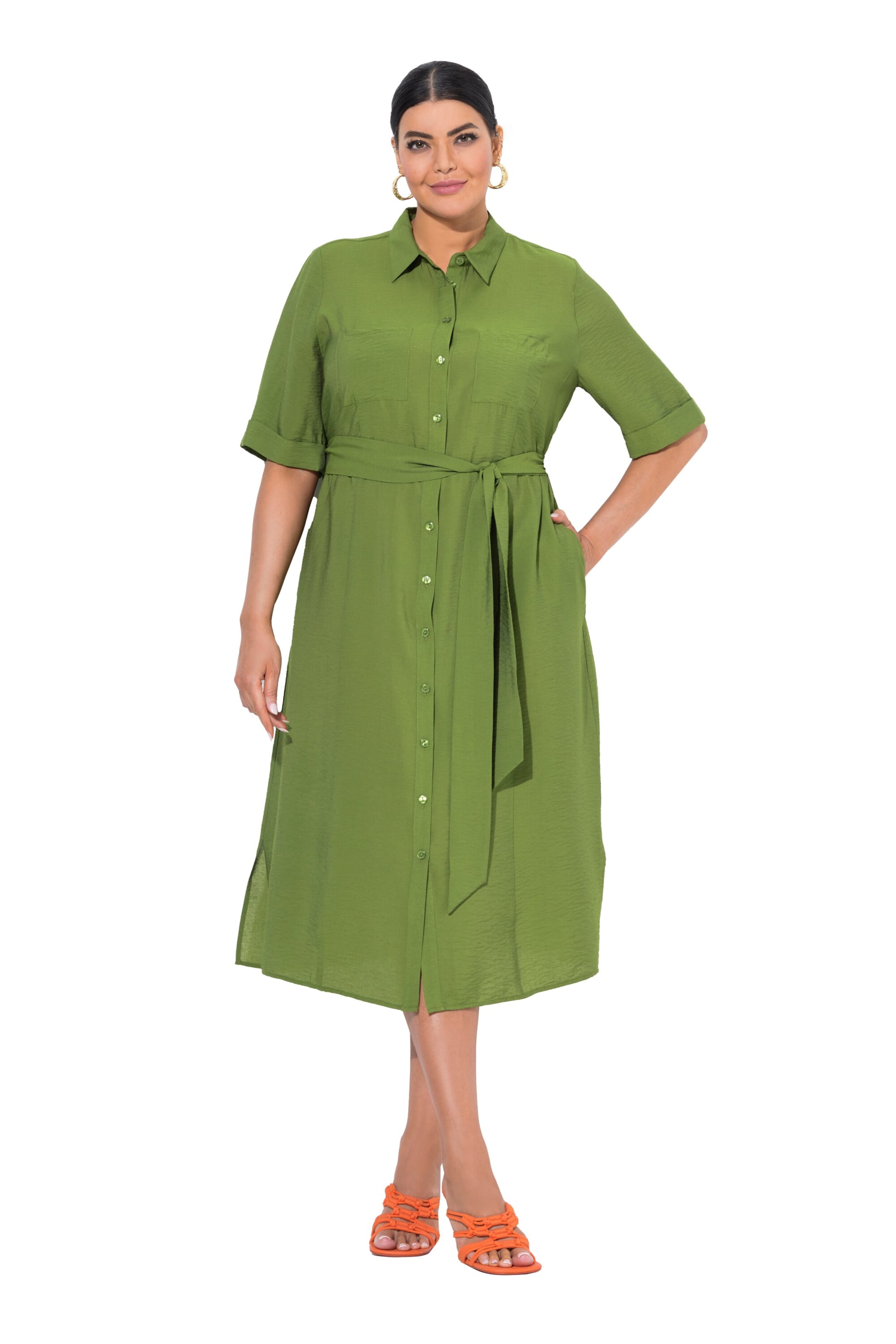 Ulla Popken Kleid in Grün: Vorderseite