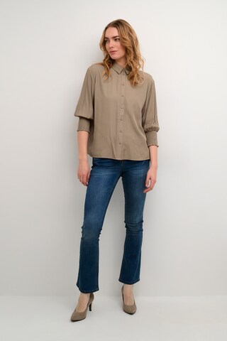 Cream Blouse 'Nola' in Brown