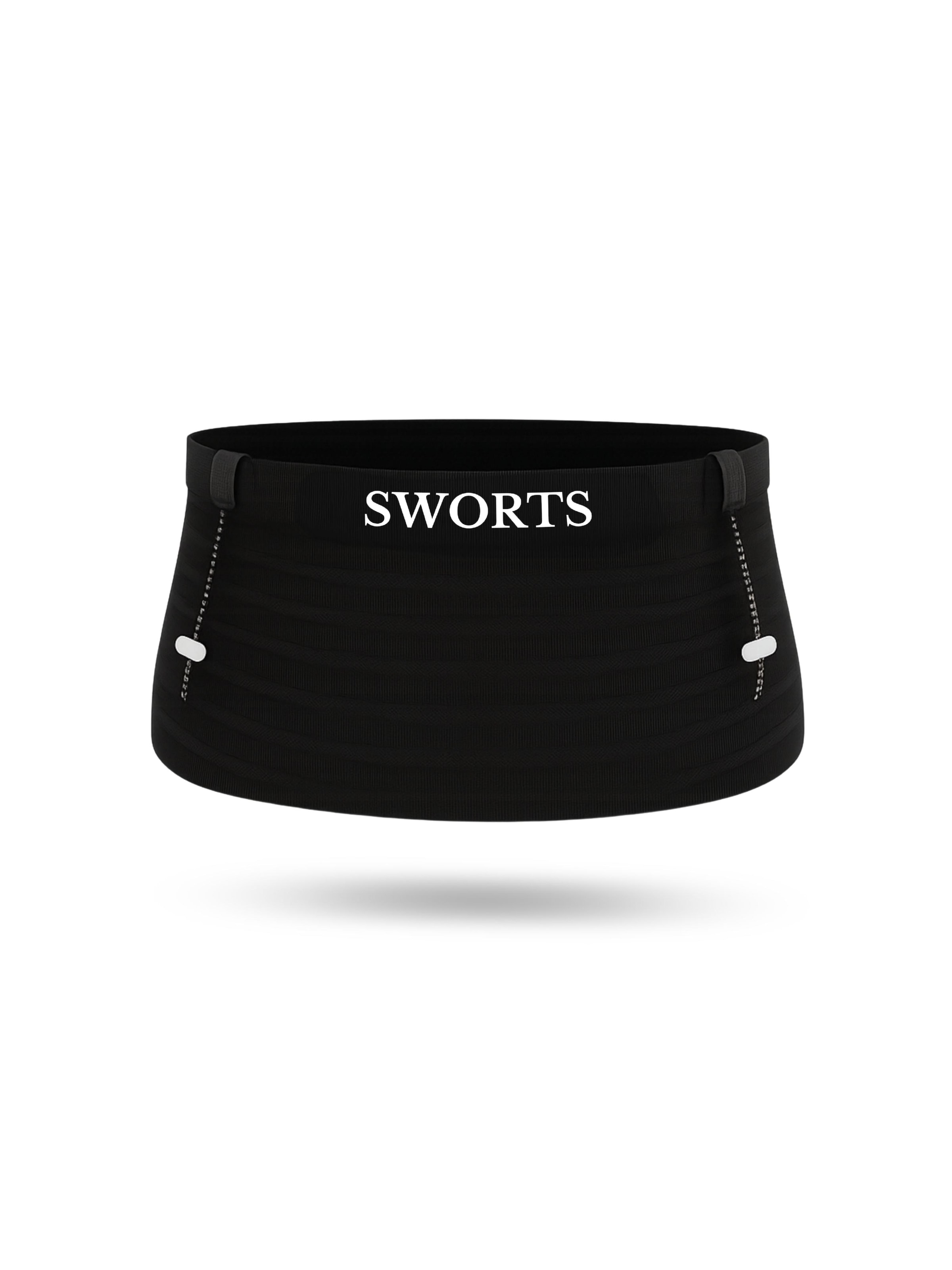 SWORTS Sportgürtel 'Tube Run'‌‌‌‌‌‌‌‌‌‌ in Schwarz: Vorderseite