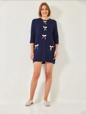 Bianco Lucci - Vestido de malha em azul