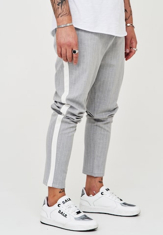 behype Tapered Chino Pants 'Madrid' in Grey: front